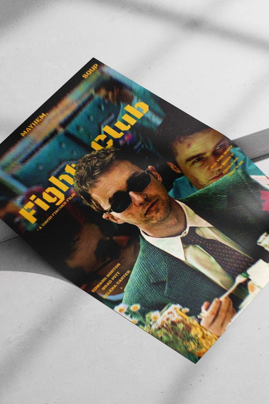 Fight Club (film by David Fincher) Main Subject: Fight Club (film by David Fincher) Matte poster print — Hollywood wall art