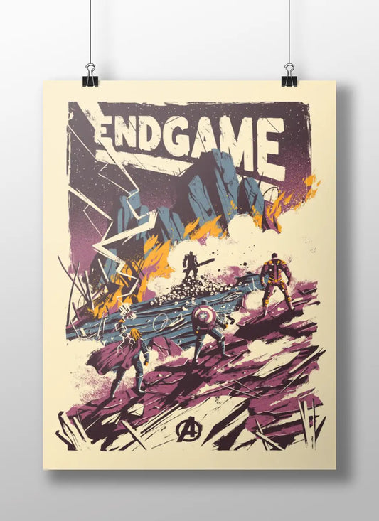 Retro Avengers: Endgame Poster | Abstract MCU Art Print | Marvel Collectibles