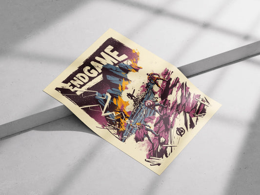 Retro Avengers: Endgame Poster | Abstract MCU Art Print | Marvel Collectibles