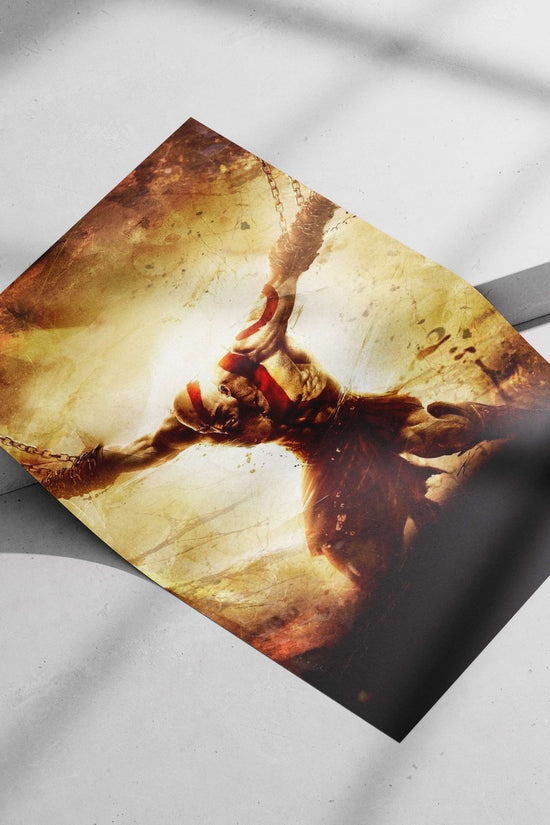 Kratos (God of War franchise) Main Subject: Kratos (God of War franchise) Matte poster print — Superhero wall art India |