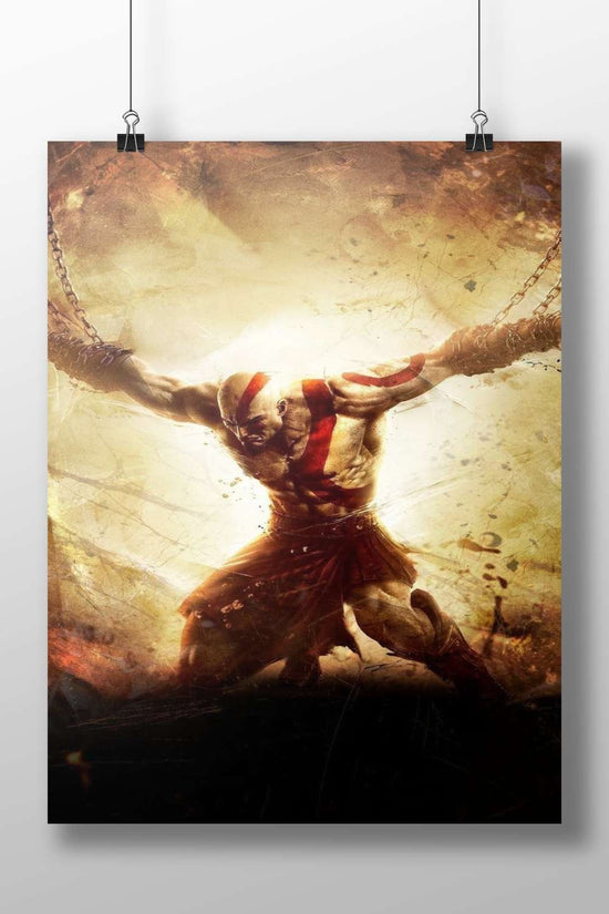 Kratos (God of War franchise) Main Subject: Kratos (God of War franchise) Matte BoizzBoard rigid print — Superhero wall art