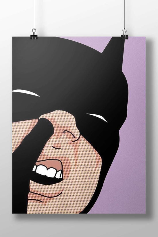 Batman (DC Comics) Batman Fierce Halftone Comic Art Poster – Classic Hero Wall Art