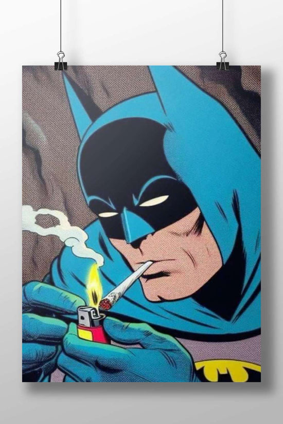 Batman Vintage Comic Book Brooding Poster – Dark Gotham Art Wall Art