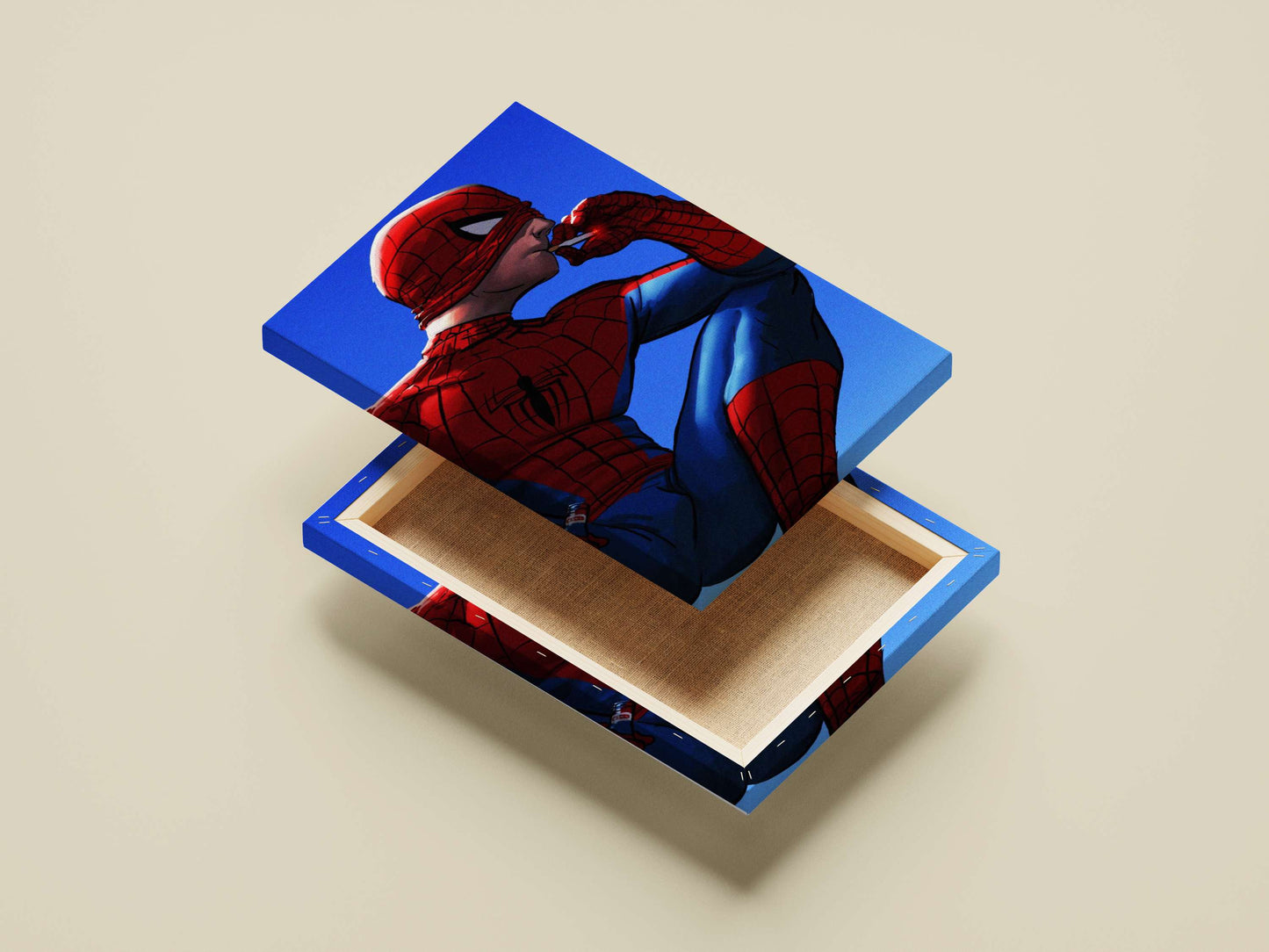 Spider-Man (Peter Parker) Spider-Man Contemplative Smoke Skyline Comic Book Art Poster – Urban Marvel Decor