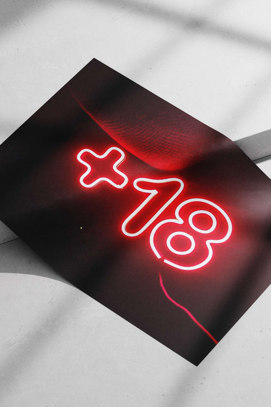"8" emoji neon sign (Unicode symbol) 8 Emoji Neon Pop Art Minimalist Poster – Motivational