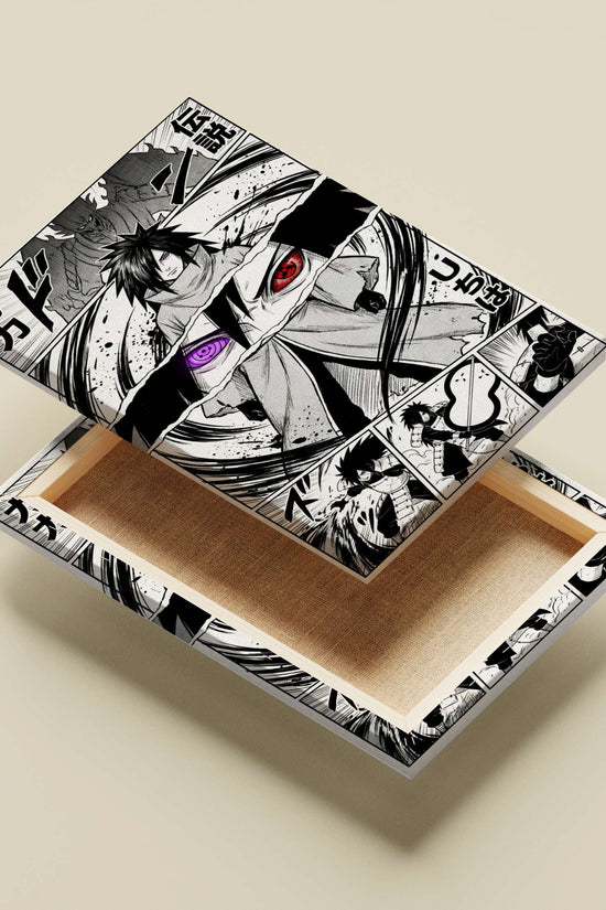 Itachi Uchiha Six Paths Sage Mode High-Contrast B&W Manga Poster – Anime Wall Art