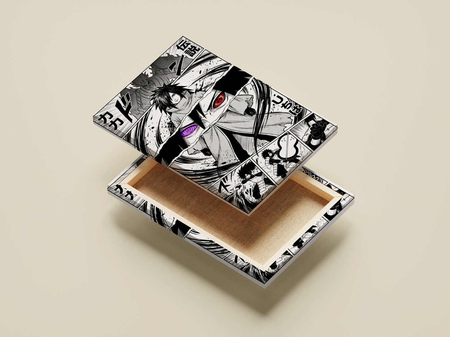 Itachi Uchiha Six Paths Sage Mode High-Contrast B&W Manga Poster – Anime Wall Art
