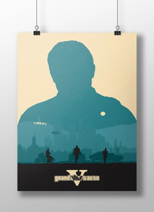 Grand Theft Auto V Poster | GTA 5 Gaming Wall Art