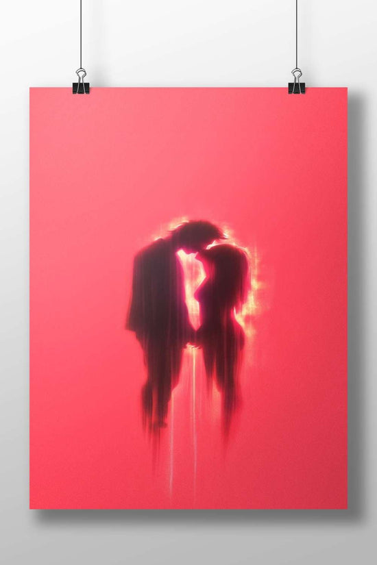 Silhouetted Couple (No Specific Identifiers) Modern Digital Pop Art Matte BoizzBoard rigid print — Art wall art India |