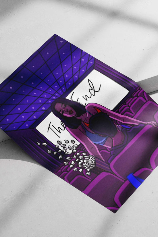 two people in a movie theater Main Subject: two people in a movie theater Matte poster print — Bollywood wall art India |