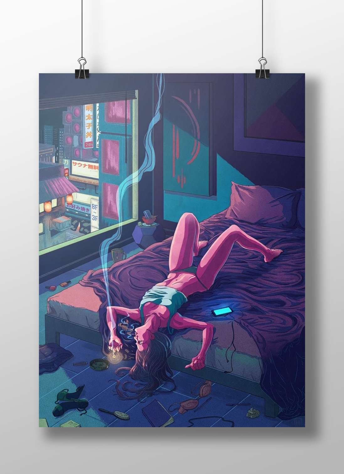 Woman Main Subject: Woman Matte BoizzBoard rigid print — Anime wall art India | PosterBoizz