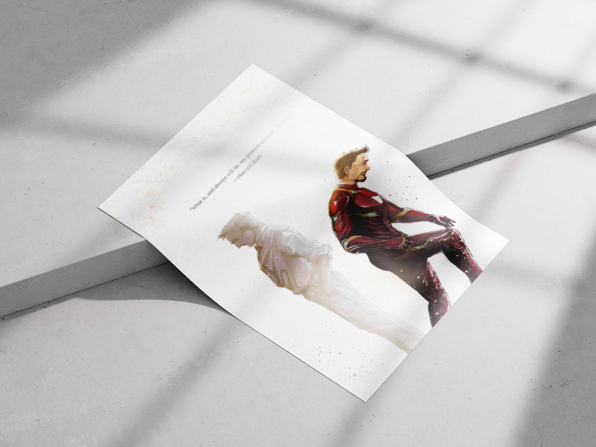 Howard Stark and Tony Stark (Marvel Cinematic Universe) Iron Man - Technological Visionary Poster