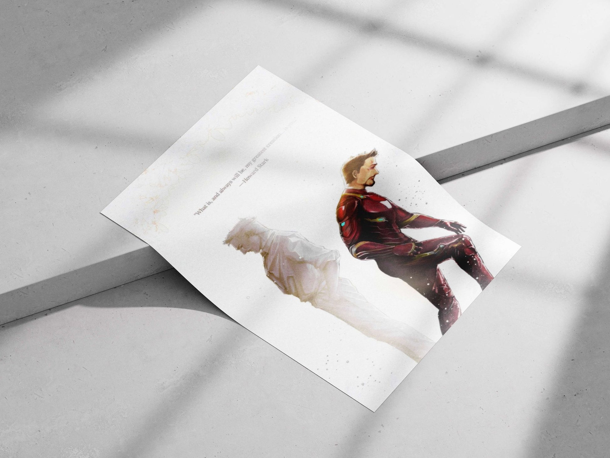 Howard Stark and Tony Stark (Marvel Cinematic Universe) Iron Man - Technological Visionary Poster
