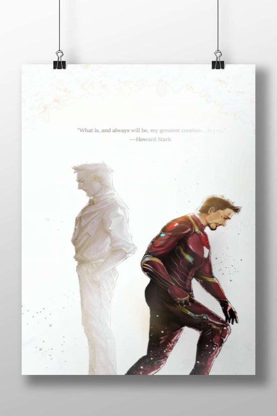 Howard Stark and Tony Stark (Marvel Cinematic Universe) Iron Man - Technological Visionary Poster