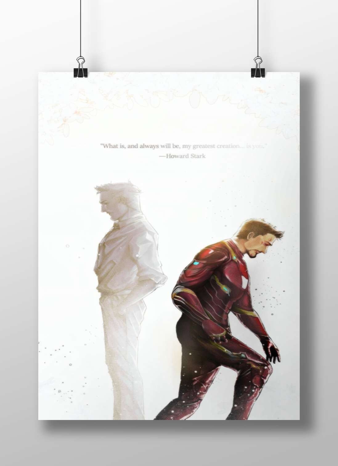 Howard Stark and Tony Stark (Marvel Cinematic Universe) Iron Man - Technological Visionary Poster