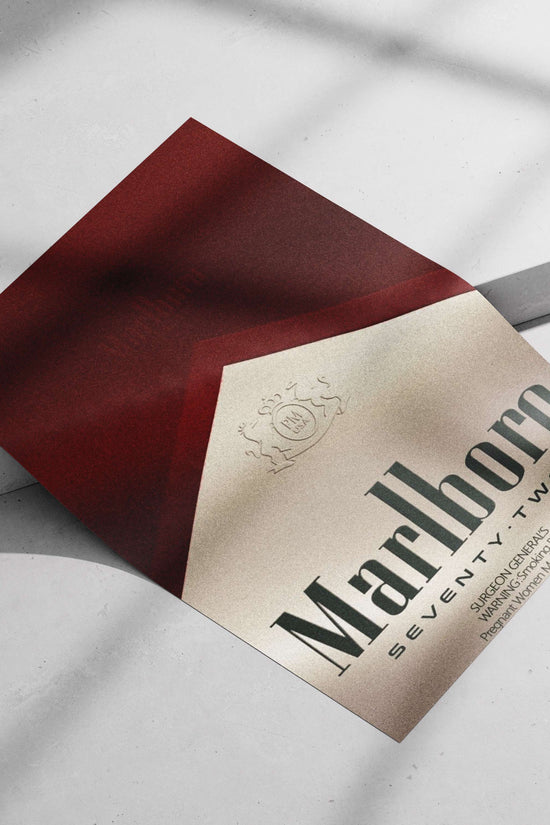 Marlboro Seventy-Twos cigarette pack Marlboro Seventy-Twos Vintage Cigarette Packaging Poster – Retro Tobacco Art
