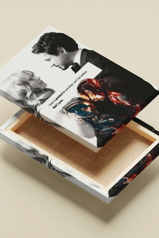 Tony Stark (Iron Man) and Pepper Potts from Marvel's Avengers franchise. Iron Man & Pepper