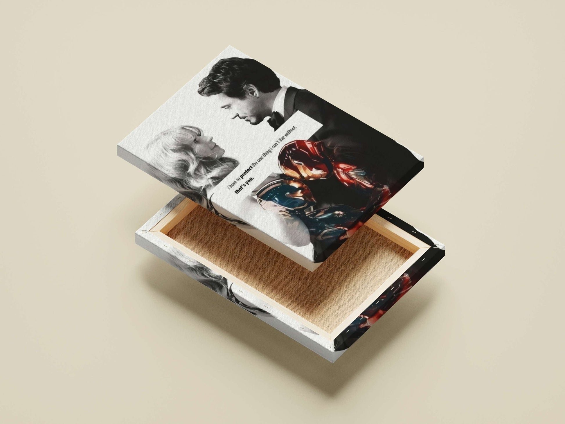 Tony Stark (Iron Man) and Pepper Potts from Marvel's Avengers franchise. Iron Man & Pepper