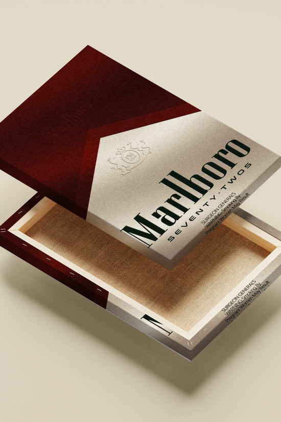 Marlboro Seventy-Twos cigarette pack Marlboro Seventy-Twos Vintage Cigarette Packaging Poster – Retro Tobacco Art
