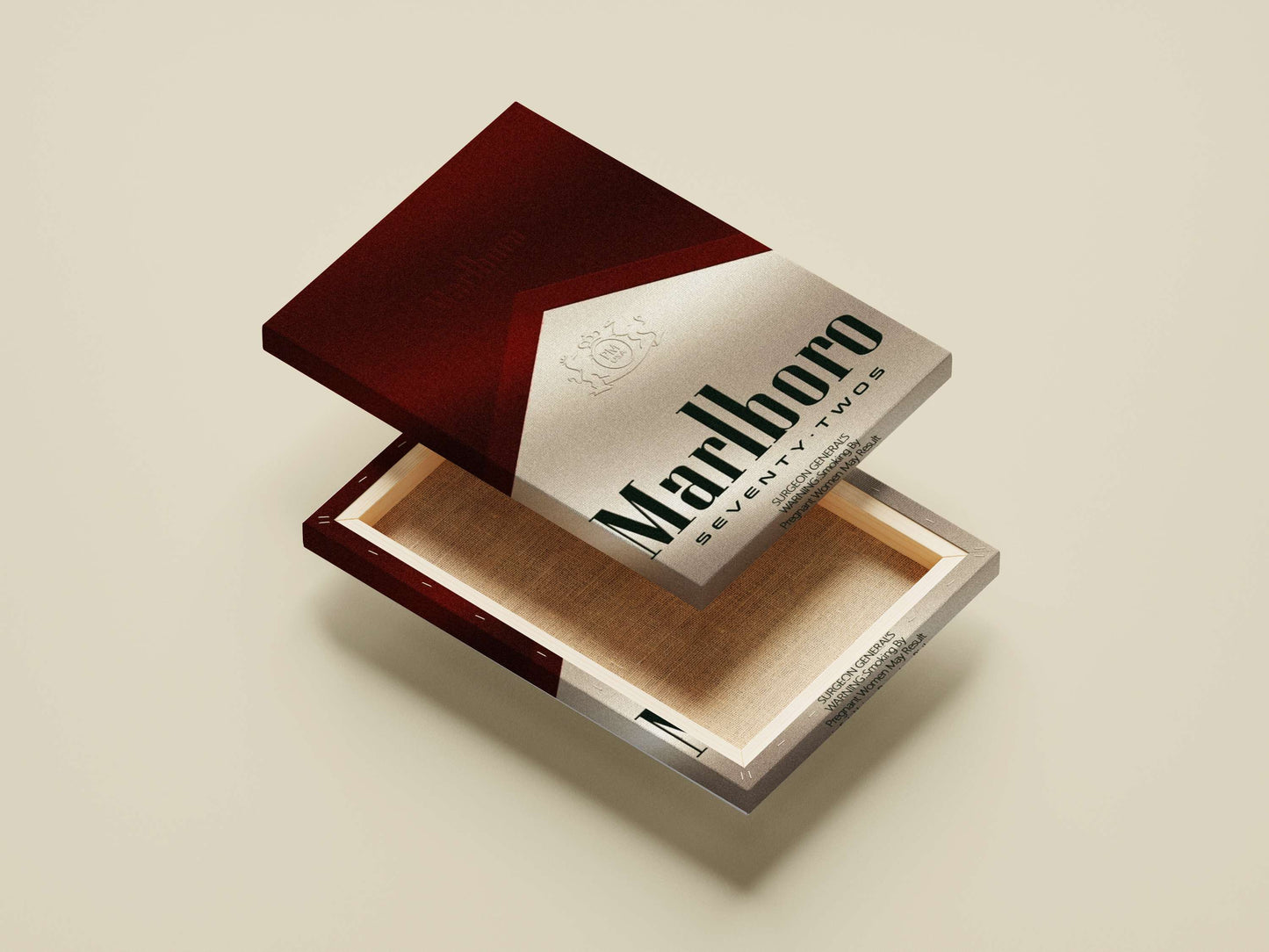 Marlboro Seventy-Twos cigarette pack Marlboro Seventy-Twos Vintage Cigarette Packaging Poster – Retro Tobacco Art