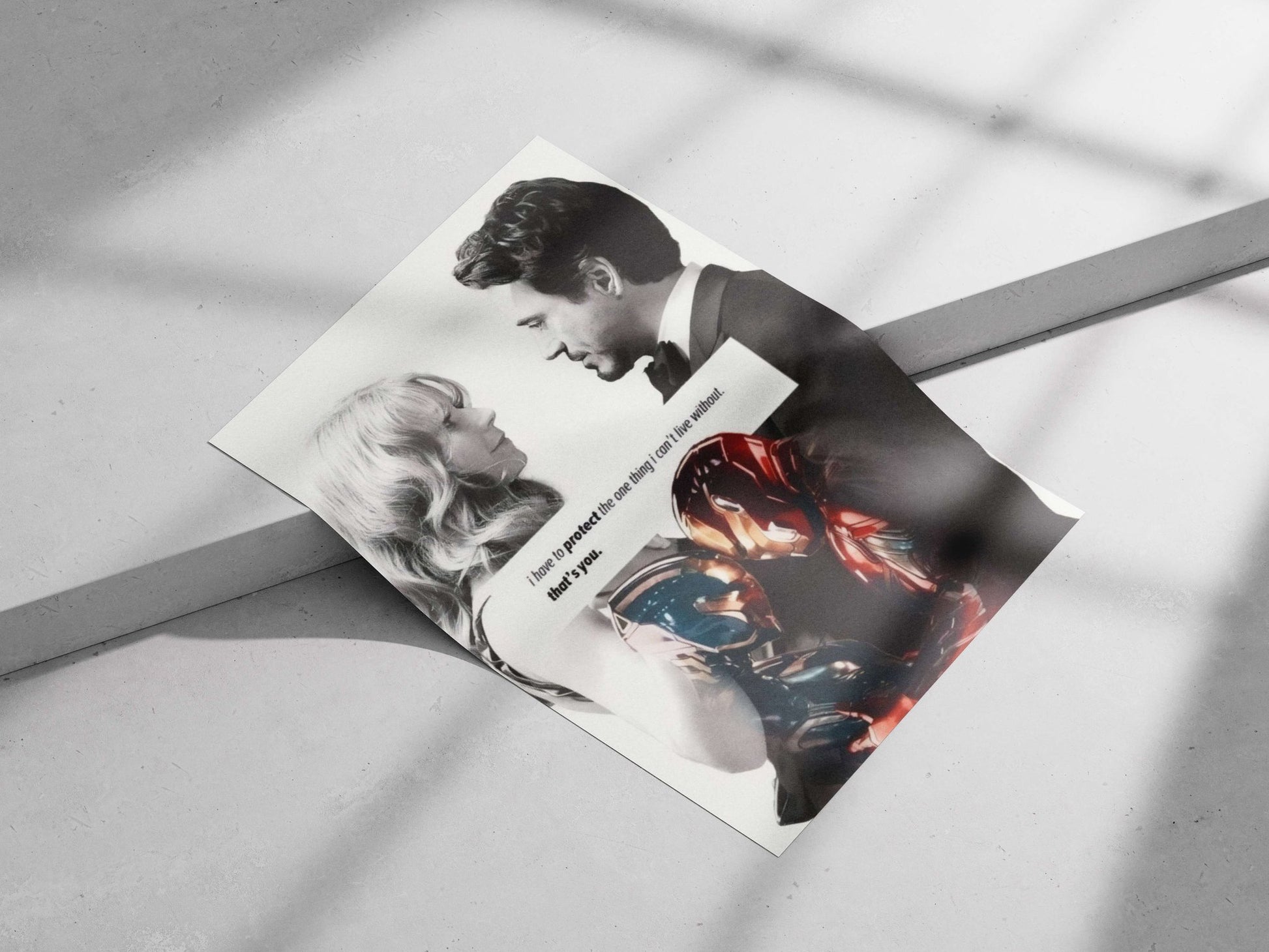 Tony Stark (Iron Man) and Pepper Potts from Marvel's Avengers franchise. Iron Man & Pepper