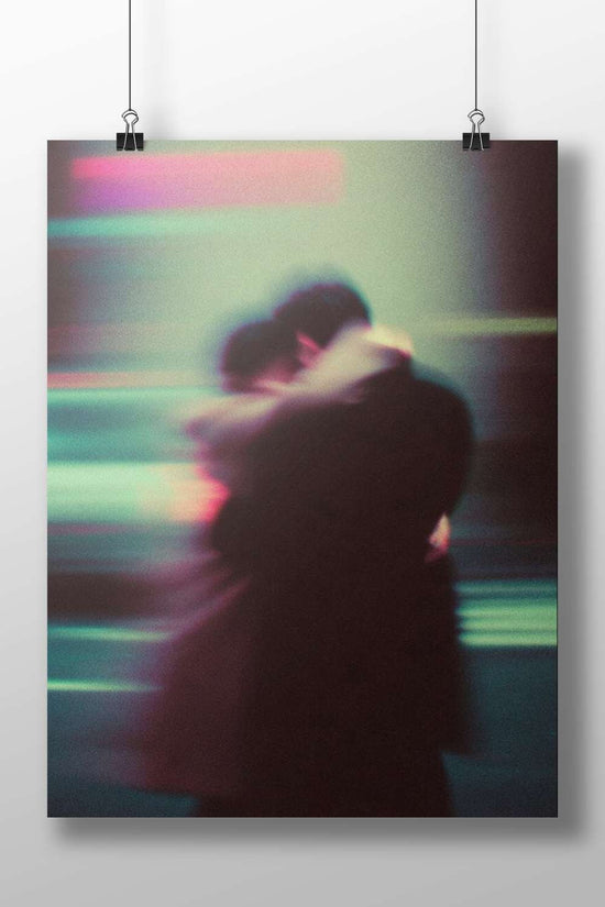 Two people embracing Main Subject: Two people embracing Matte BoizzBoard rigid print — Art wall art India | PosterBoizz