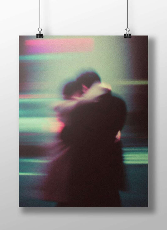 Two embracing individuals Main Subject: Two embracing individuals Matte BoizzBoard rigid print — Bollywood wall art India |