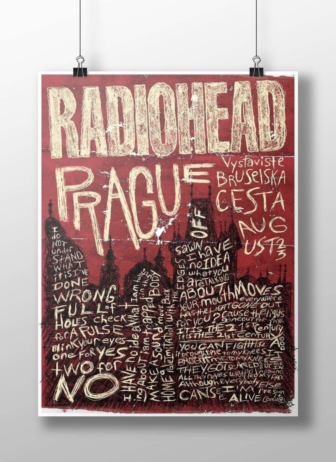 Radiohead (the band) Main Subject: Radiohead (the band) Matte BoizzBoard rigid print — Music wall art India | PosterBoizz
