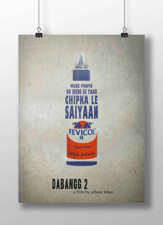 Dabangg 2 Fevicol Se Adhesive Bottle Graphic Poster – Memorable Humor Pop Art