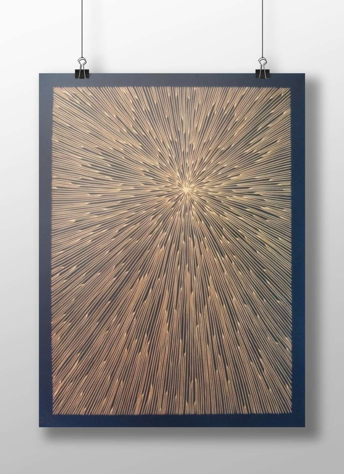 [Abstract Radial Geometric Design - Minimalist Line Art Poster]