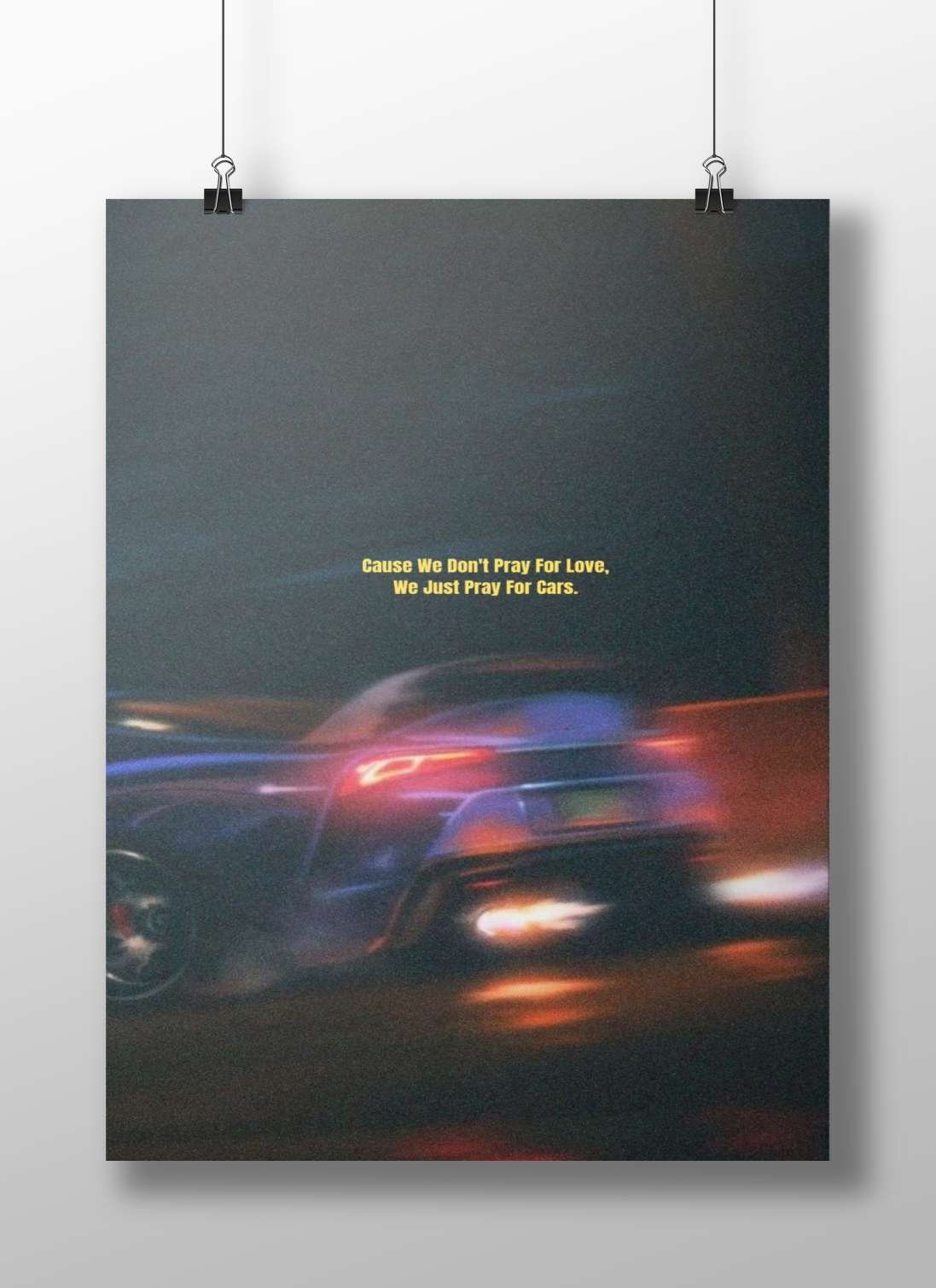 Automotive Culture Noir Matte BoizzBoard rigid print — Cars wall art India | PosterBoizz
