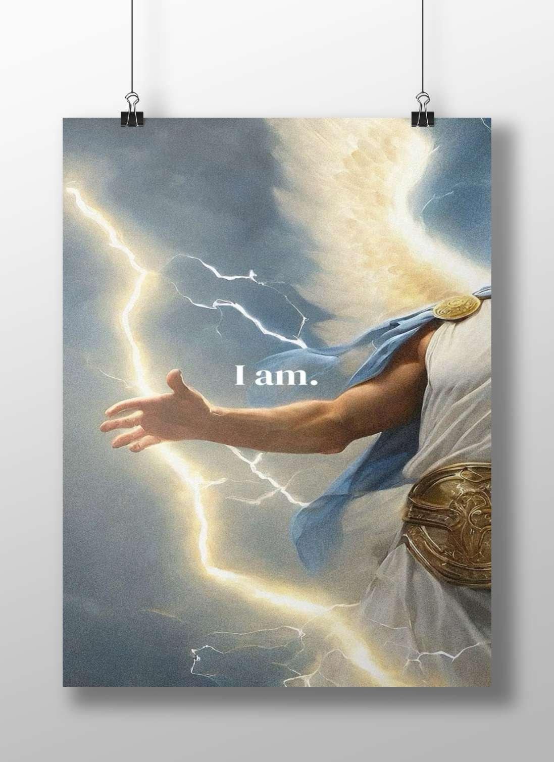 Zeus (Greek god of thunder) Main Subject: Zeus (Greek god of thunder) Matte BoizzBoard rigid print — Sanatan wall art India