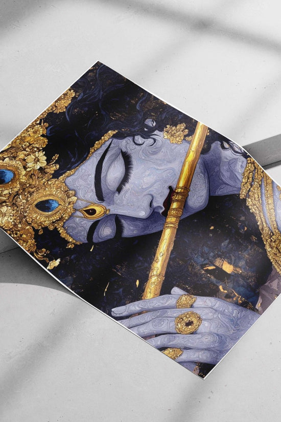 Lord Krishna Main Subject: Lord Krishna Matte poster print — Sanatan wall art India | PosterBoizz