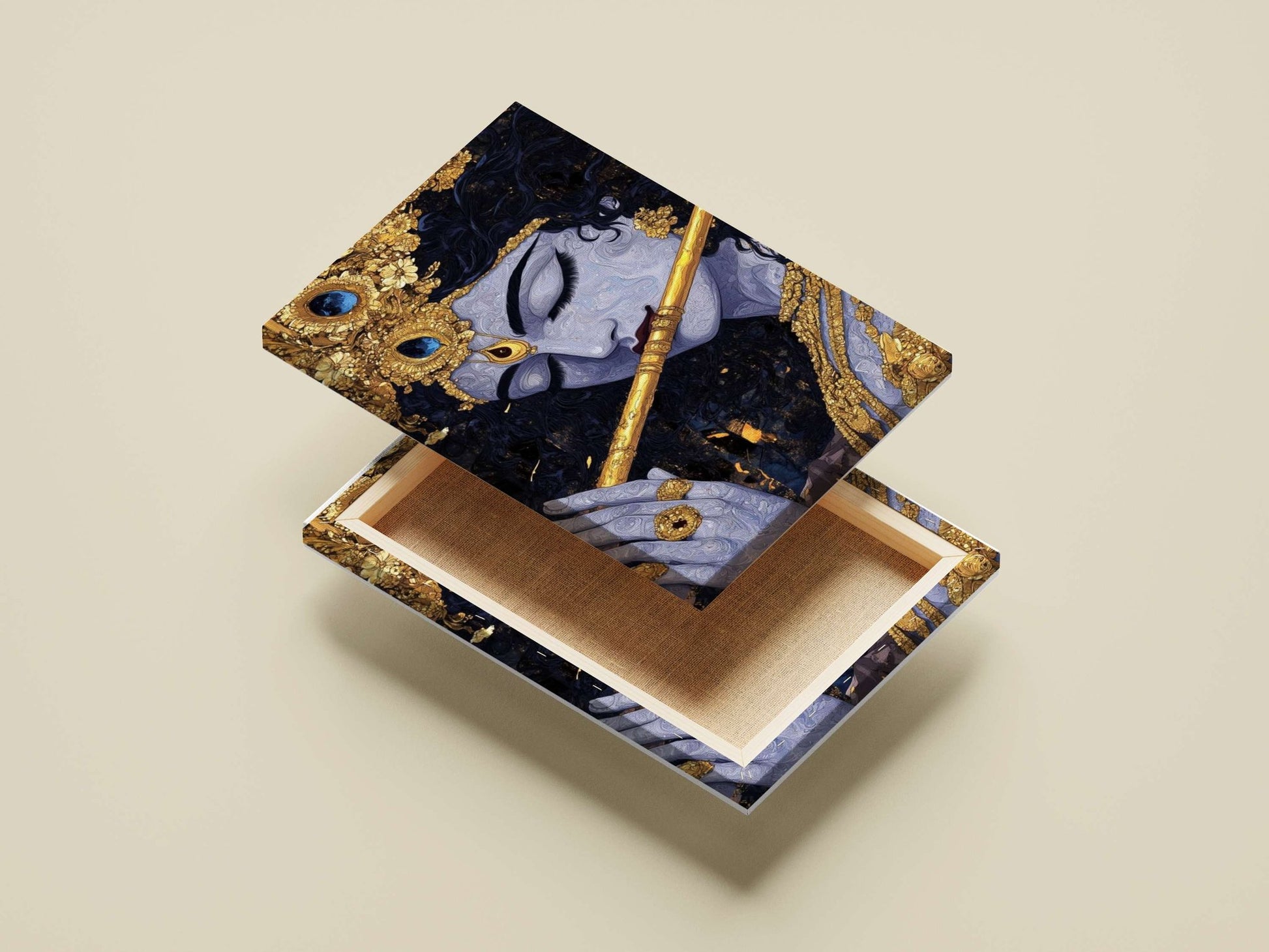 Lord Krishna (Hindu deity) Main Subject: Lord Krishna (Hindu deity) Canvas wall art — Sanatan wall art India | PosterBoizz