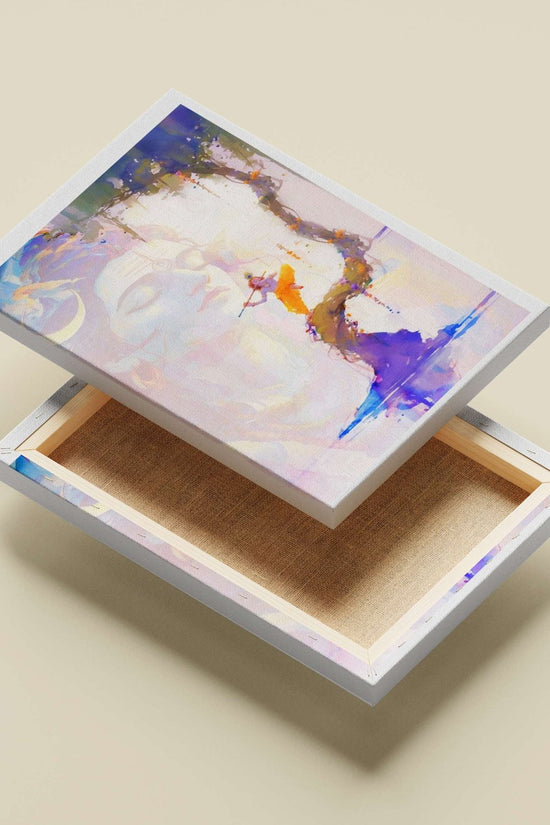 Krishna (Hindu deity with flute) Main Subject: Krishna (Hindu deity with flute) Canvas wall art — Sanatan wall art India |