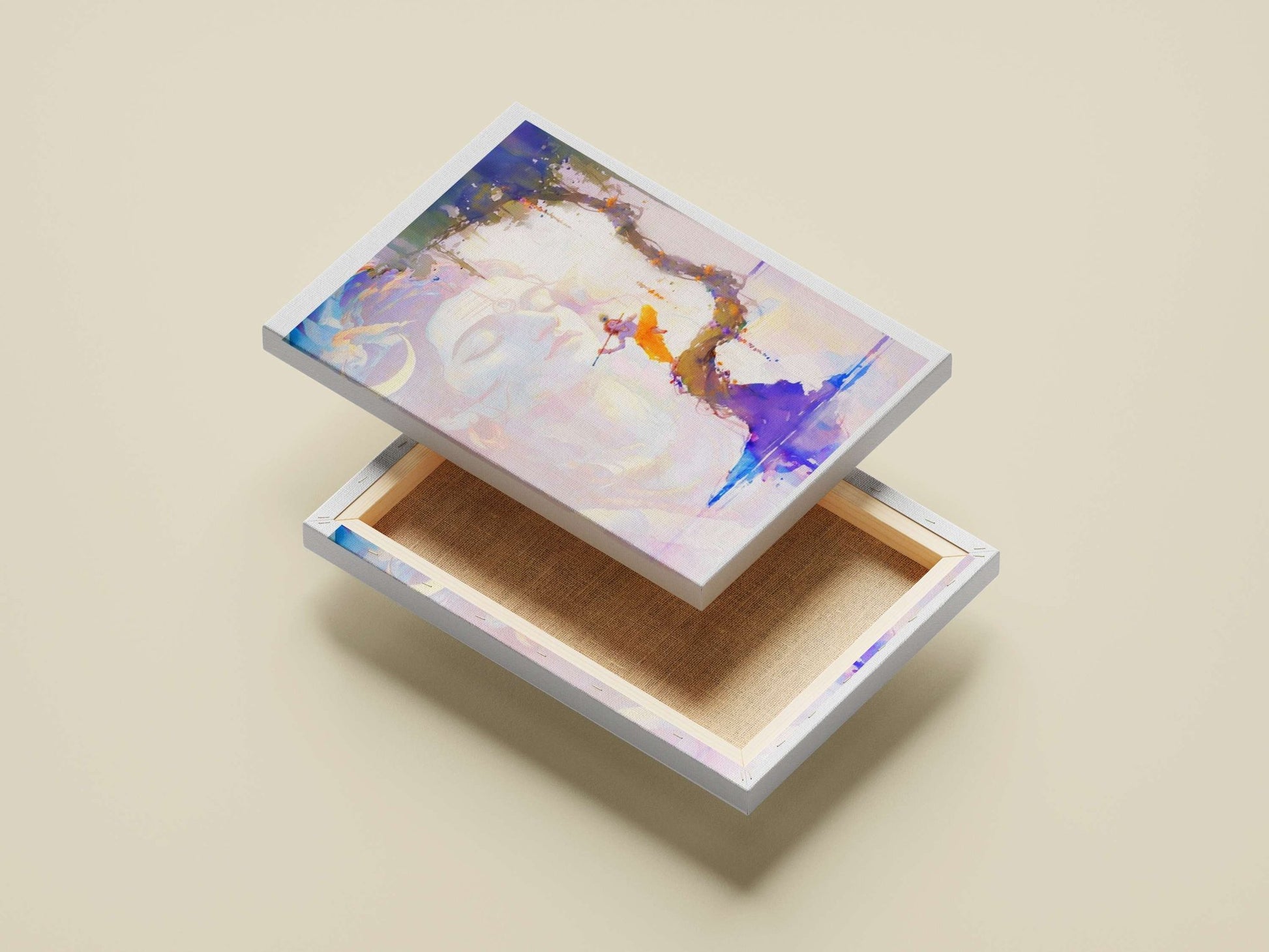 Krishna (Hindu deity with flute) Main Subject: Krishna (Hindu deity with flute) Canvas wall art — Sanatan wall art India |