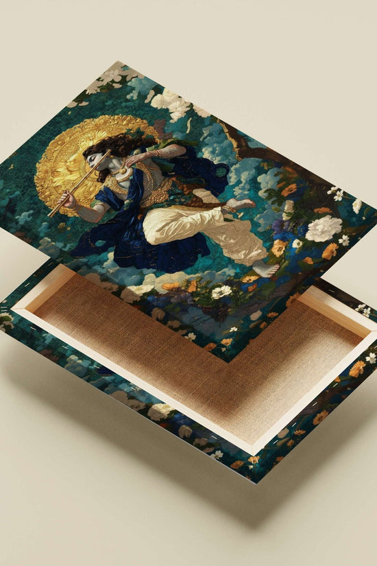 Lord Krishna (Hindu deity) Main Subject: Lord Krishna (Hindu deity) Canvas wall art — Sanatan wall art India | PosterBoizz