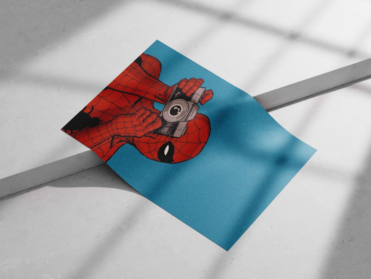 Spider-Man Vintage Comic Book Illustration Poster – Red Web-Slinging Action Wall Art