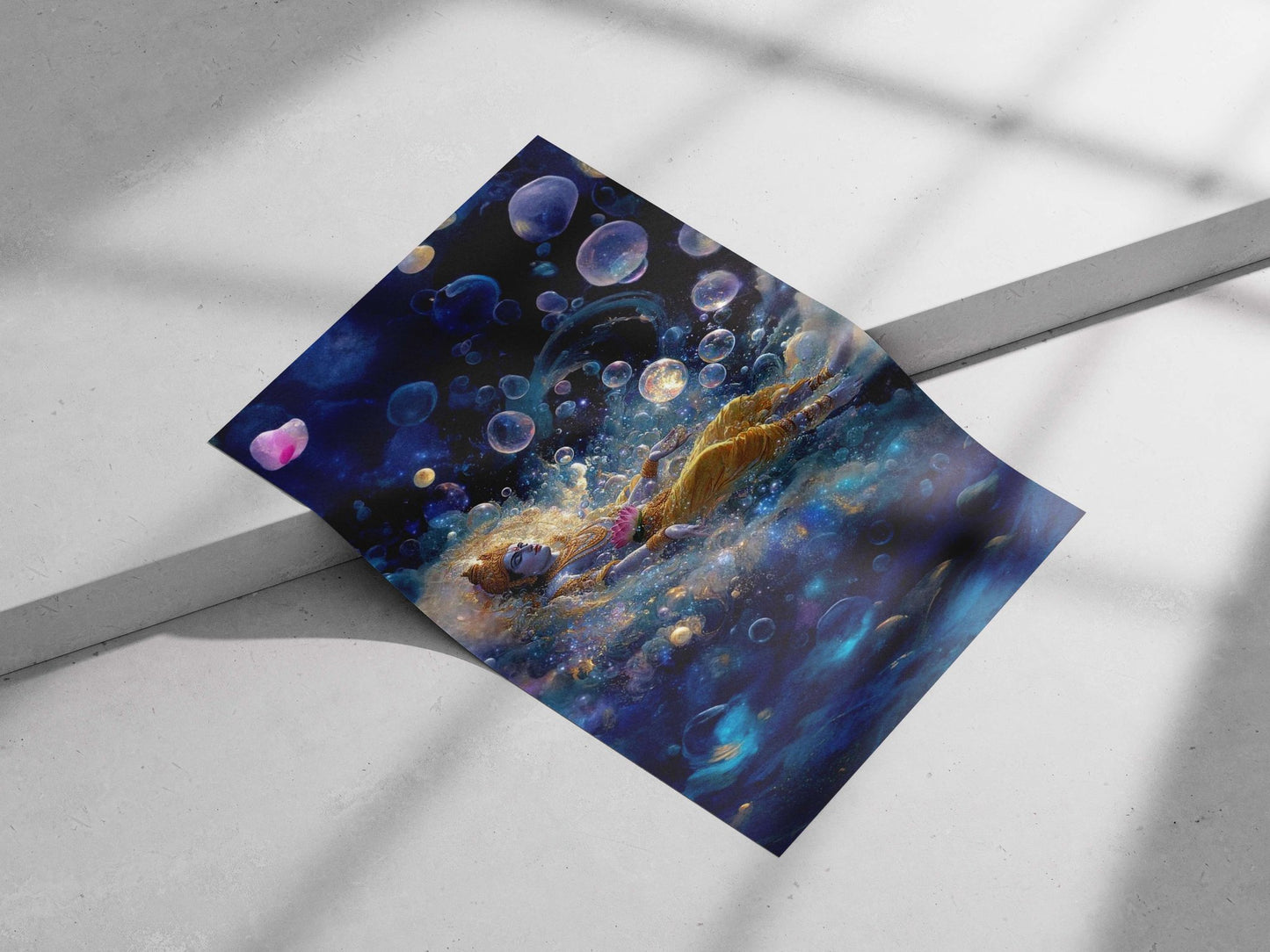 Lord Vishnu (Hindu deity) Main Subject: Lord Vishnu (Hindu deity) Matte poster print — Sanatan wall art India | PosterBoizz