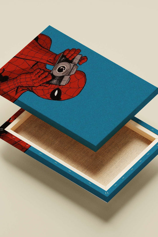 Spider-Man Vintage Comic Book Illustration Poster – Red Web-Slinging Action Wall Art