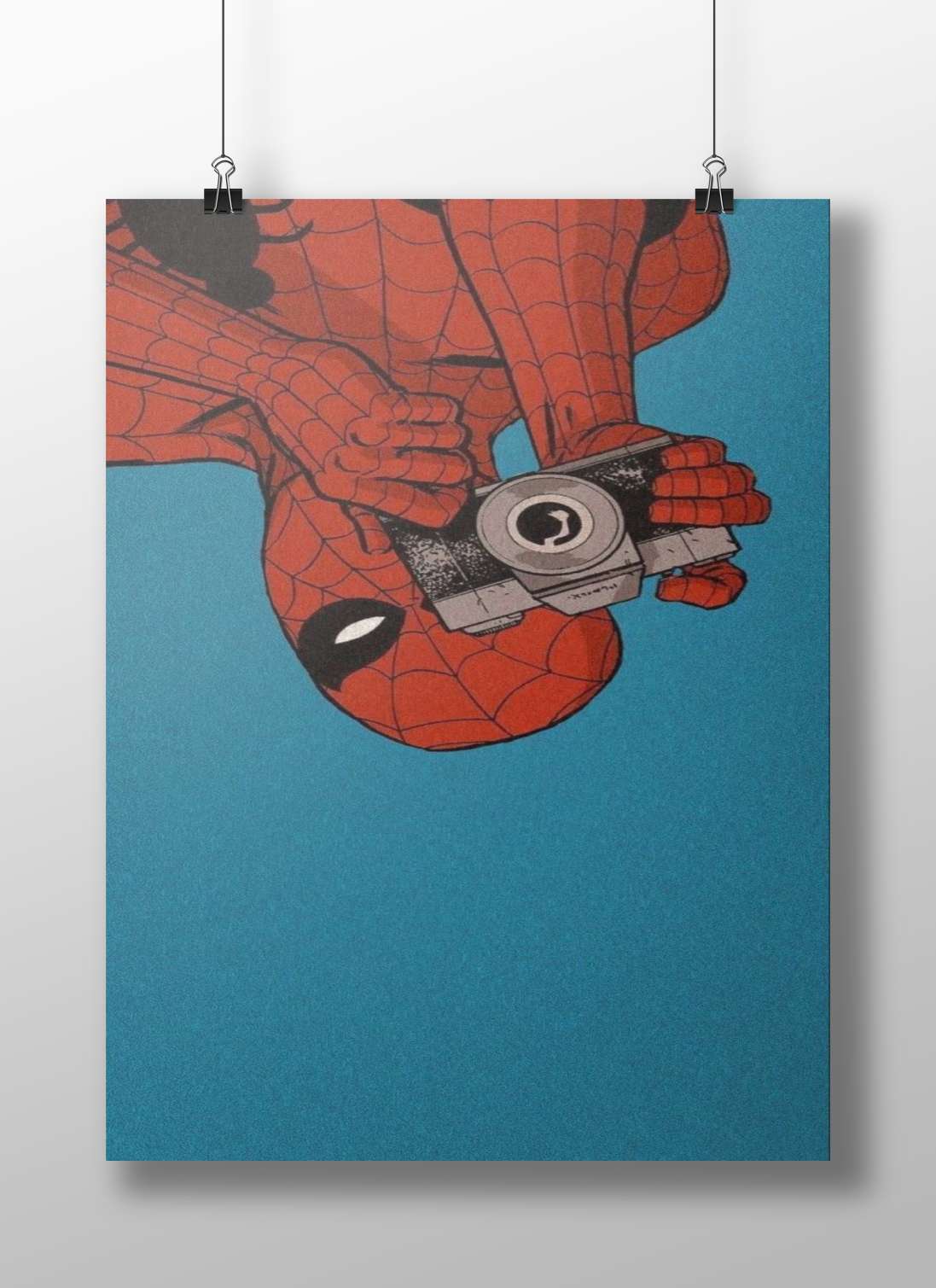 Spider-Man Vintage Comic Book Illustration Poster – Red Web-Slinging Action Wall Art