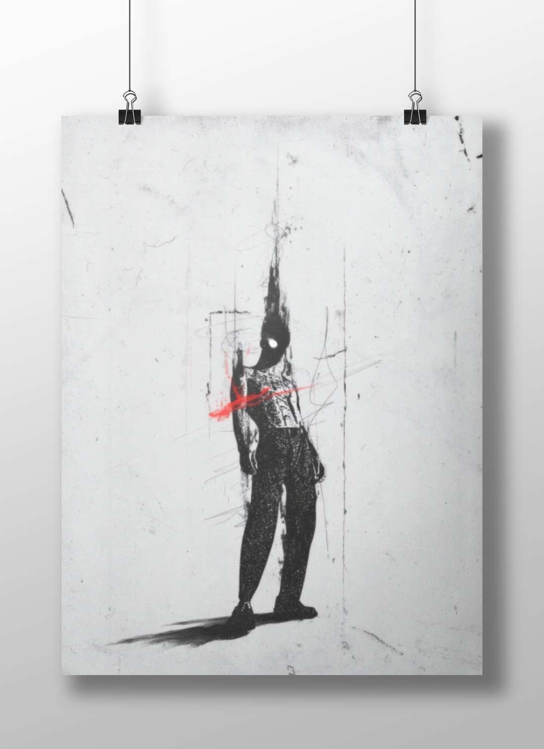 Anonymous Masked Figure (Banksy’s signature conceptual street art) [Anonymous Masked Figure - Protests Poster]