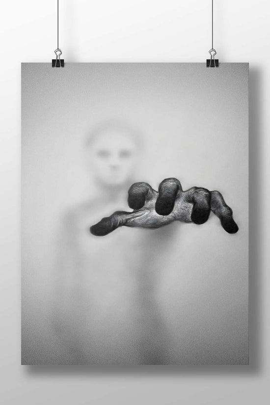 Abstract Hand - Ethereal Noir Poster