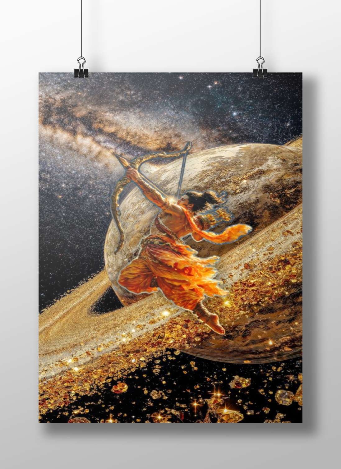 Arjuna (Hindu deity from Mahabharata) Main Subject: Arjuna (Hindu deity from Mahabharata) Matte BoizzBoard rigid print —