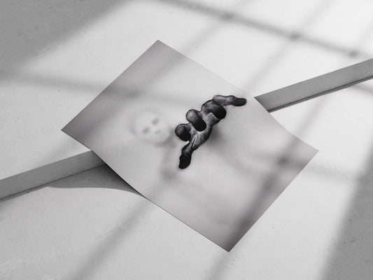 Abstract Hand - Ethereal Noir Poster