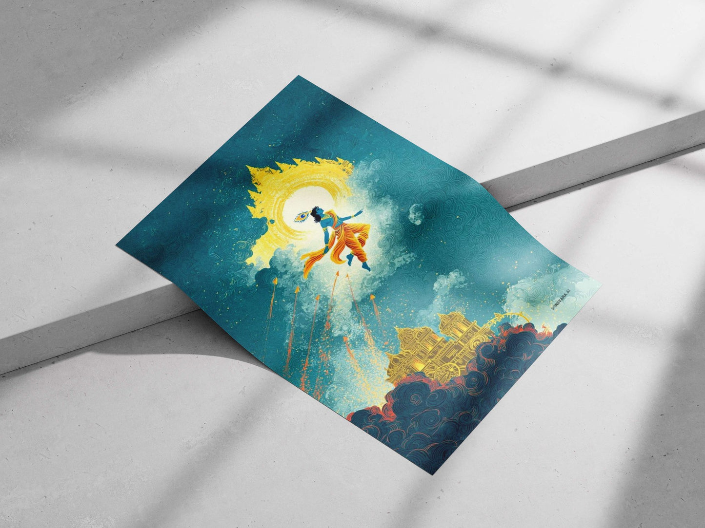 Lord Krishna Main Subject: Lord Krishna Matte poster print — Sanatan wall art India | PosterBoizz