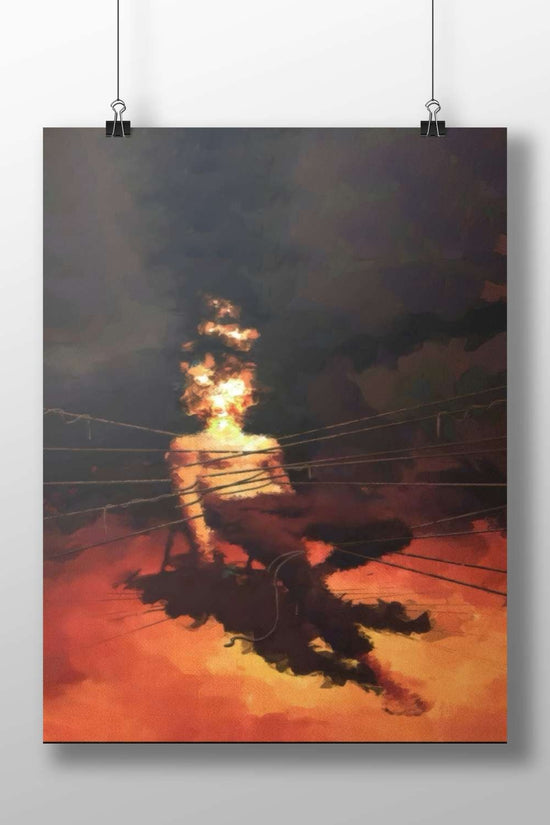 [Burning Head - Digital Apocalypse Poster]