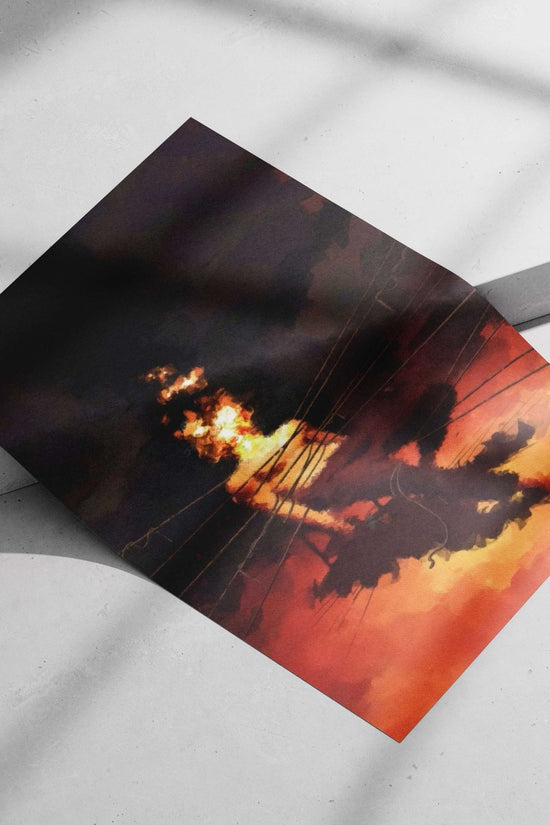[Burning Head - Digital Apocalypse Poster]