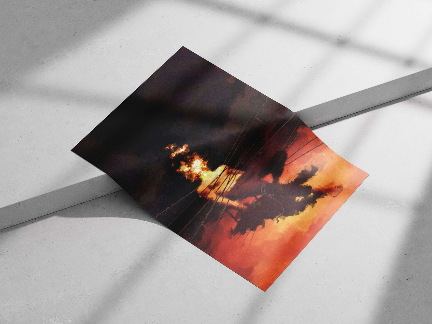 [Burning Head - Digital Apocalypse Poster]