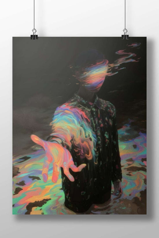 [Abstract Human Figure - Liquid Flow Poster]
